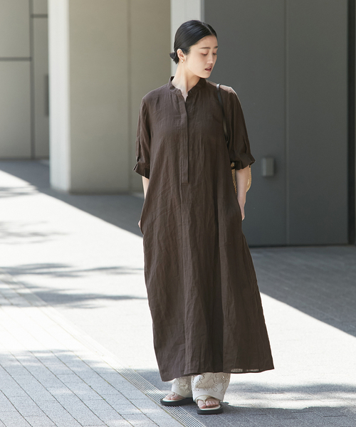 ジャーナルスタンダード✳︎リネンワンピース journal standard L'essage ワンピース リネンタックスリーブ