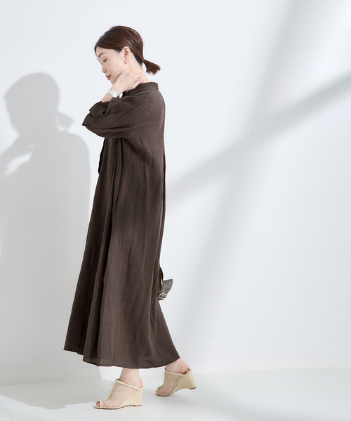 JOURNAL STANDARD L'ESSAGE｜リネンタックスリーブワンピース