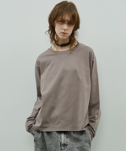 AFF AIVER tシャツ AFF AIVER 16/-ウォッシュ天竺コンパクトルーズロン