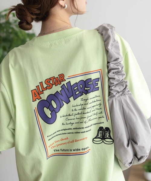 CONVERSE tシャツ バックBOXプリントTシャツ レディース