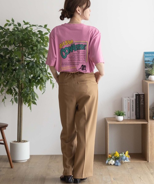 CONVERSE tシャツ バックBOXプリントTシャツ レディース