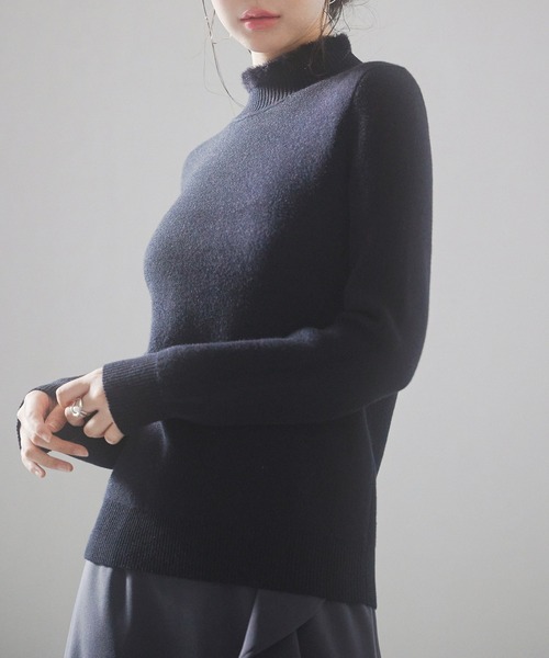 「SAISON DE PAPILLON」 タートルネックニット M アイボリー レディース_画像9