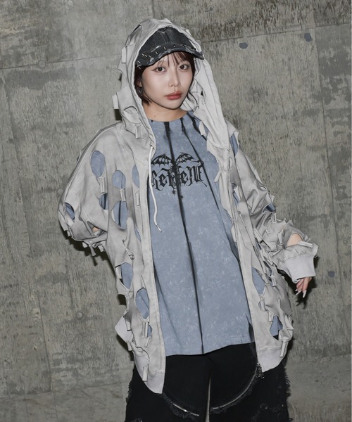 REFLEM（レフレム） tシャツ 「REFLEM/レフレム」縛り顔料加工Tシャツ