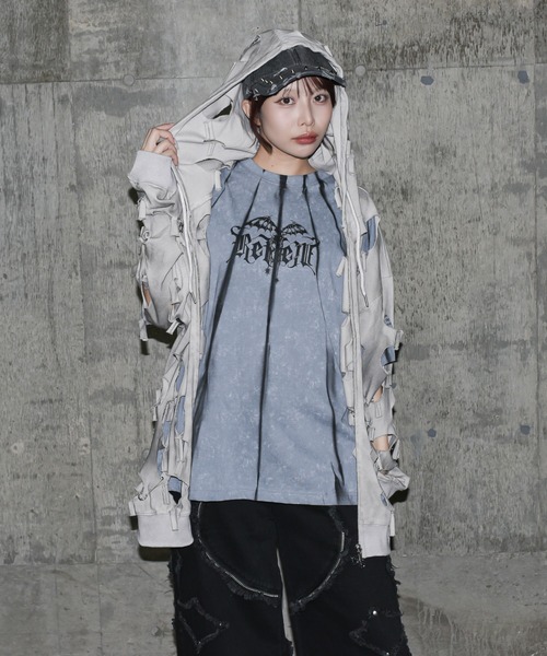 REFLEM（レフレム） tシャツ 「REFLEM/レフレム」縛り顔料加工Tシャツ