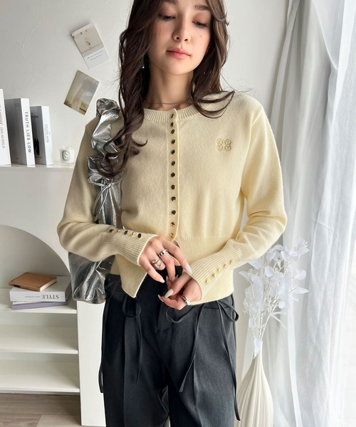 「mily bilet」 ニットカーディガン LARGE ブラック レディース_画像4