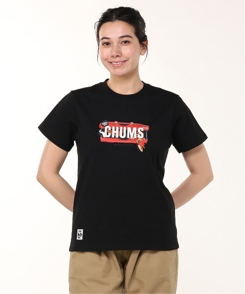 未使用品　タグ付き　チャムス　CHUMS プリントシャツ　半袖シャツ CHUMS tシャツ CHUMS/チャムス 半袖Tシャツ バックプリント CH01