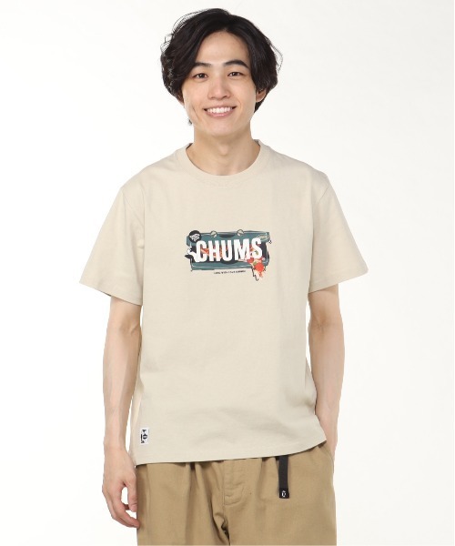 未使用品　タグ付き　チャムス　CHUMS プリントシャツ　半袖シャツ セール】【ムラサキスポーツ限定】CHUMS/チャムス 半袖Tシャツ
