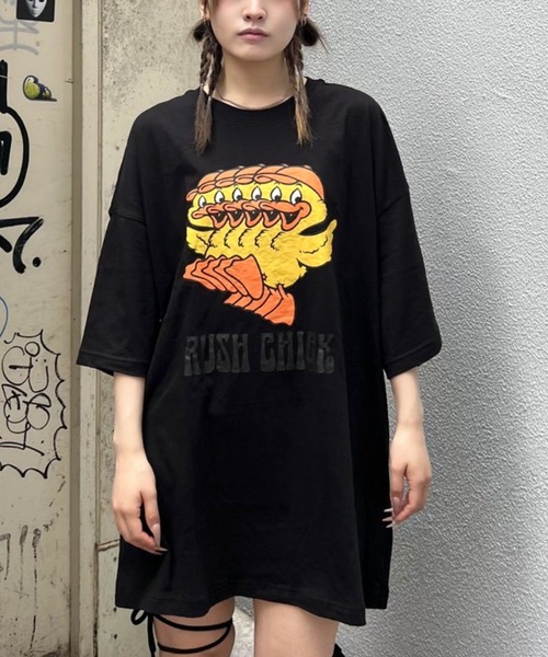 CANDY STRIPPER Tシャツワンピース　ブラック キャンディストリッパー Candy Stripper LIVE IN HARMONY SHIRT