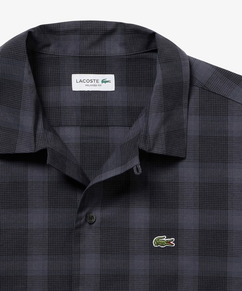 LACOSTE（ラコステ） シャツ リネンブレンドオープンカラーオンブレ