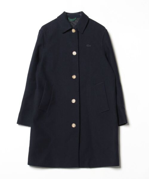LACOSTE（ラコステ） コート 40 ネイビー レディース : ZOZOTOWN Yahoo