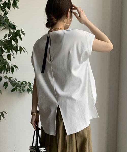 tシャツ 「WEB限定」バックジップフォトプリントTEE レディース DouDou tシャツ 「WEB限定」バックジップフォトプリントTEE