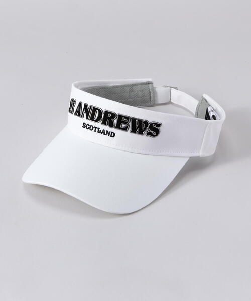St ANDREWS サンバイザー 「St ANDREWS」撥水撥油加工 TCツイルロゴ