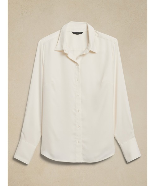 [BANANA REPUBLIC FACTORY STORE] рубашка с длинным рукавом S темно-синий женский 