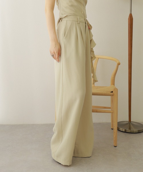セットアップ asymmetry side ruffle setup /サイド ラッフル