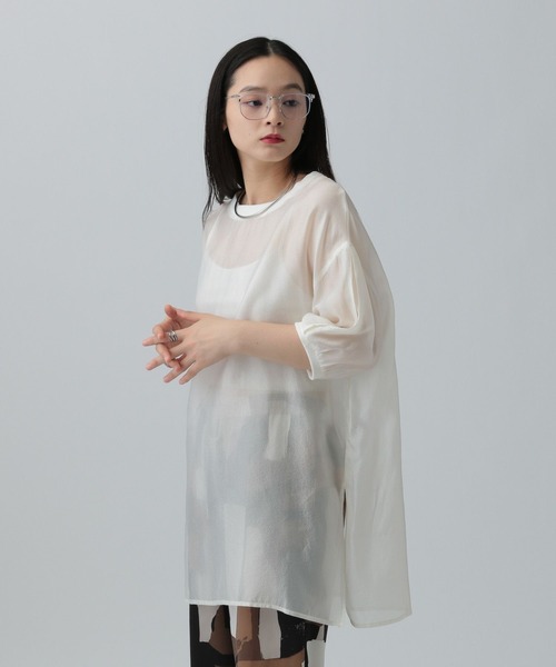 注目のブランド LEPSIM チュニック 452355 シアーリブチュニックワンピース トップス