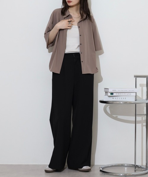 ブラウス シャツ hunch 接触冷感　バックタックシャツ レディース セール】【接触冷感】 バックタックシャツ（シャツ/ブラウス