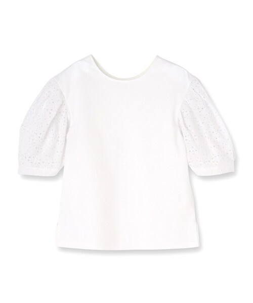 DRESSTERIOR / ドレステリア 【接触冷感/UVカット】レーススリーブカットソー DRESSTERIOR tシャツ 「接触冷感/UVカット」レーススリーブ