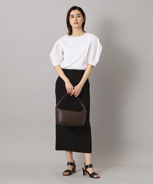 DRESSTERIOR / ドレステリア 【接触冷感/UVカット】レーススリーブカットソー DRESSTERIOR tシャツ 「接触冷感/UVカット」レーススリーブ