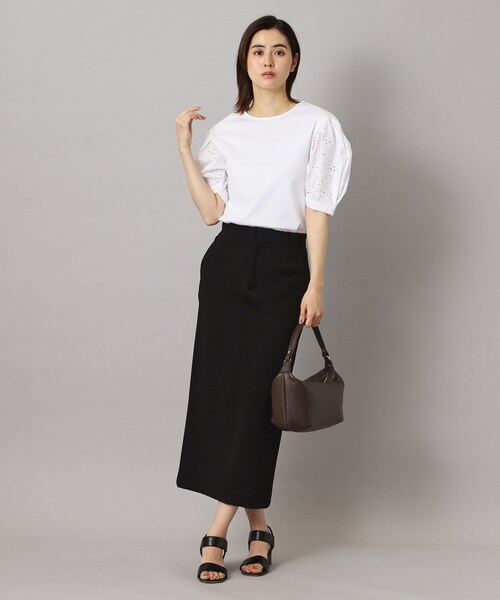 DRESSTERIOR tシャツ 「接触冷感/UVカット」レーススリーブ