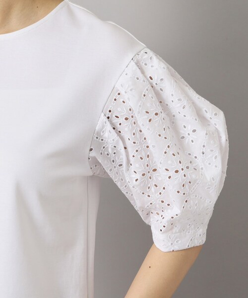 DRESSTERIOR tシャツ 「接触冷感/UVカット」レーススリーブ