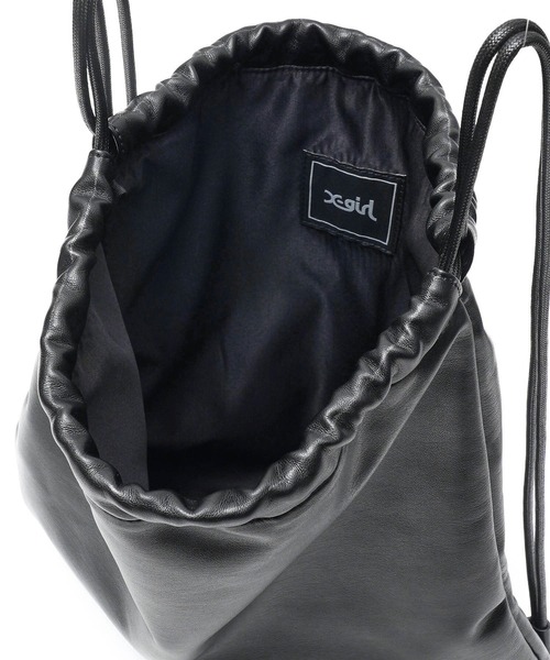 X-girl デイバック リュック FAUX LEATHER KNAPSACK レディース