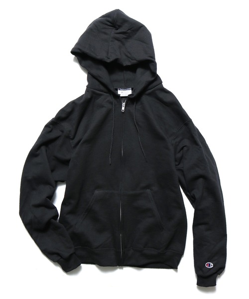 パーカー 「champion」 チャンピオン ライト裏起毛 ジップパーカー フーディー ワンポイント オーバーサイズ レディース