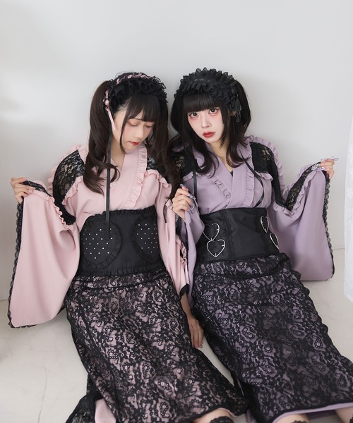 DearMyLove 浴衣 肩レースフリル浴衣 レディース : ZOZOTOWN Yahoo!店