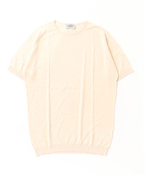 JOHN SMEDLEY 半袖ニット L クリーム　Ecru JOHN SMEDLEY 「JOHN SMEDLEY」 半袖ニット LARGE クリーム