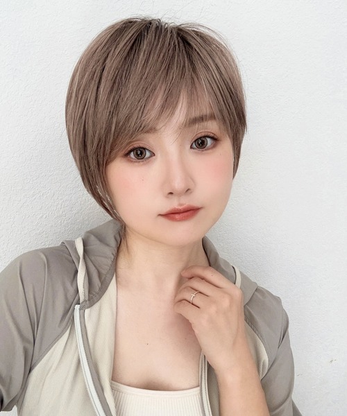 ウィッグ エクステ 「 素肌ウィッグ 接触冷感 マニッシュラフショート 」 ウィッグ ショート ボブ 医療用ウィッグ 涼しい 綿 キュプラ レディースの画像