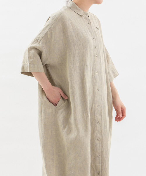nop de nod（ノップドゥノッド） ワンピース Cielリネン5分袖シャツ
