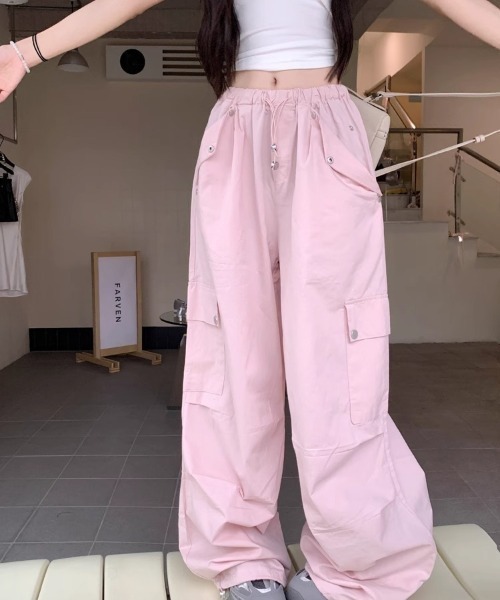 ワイドパンツ カーゴパンツ カラーカーゴパンツ レディース : ZOZOTOWN