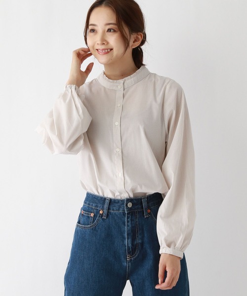 「GLOBAL WORK」 長(zhǎng)袖ブラウス MEDIUM ブルー系その他5 レディース