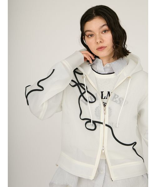 emmi ブルゾン アウター ラインシアーダンボールジップフーディー