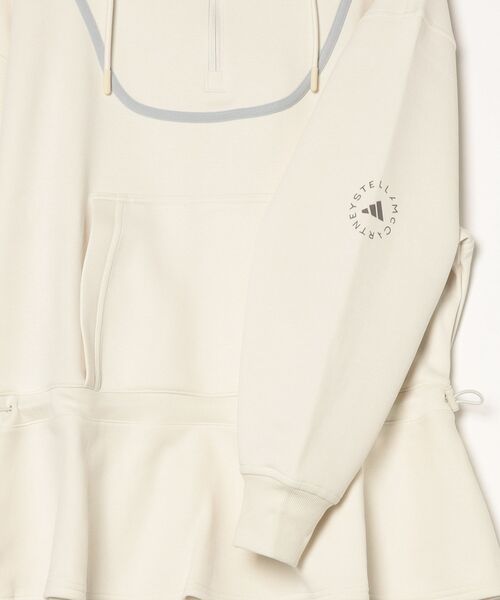 パーカー adidas By Stella McCartney ペプラム フーディー / ハーフジップ / アディダス adidas レディース adidas by Stella McCartney パーカー By ペプラム フーディー