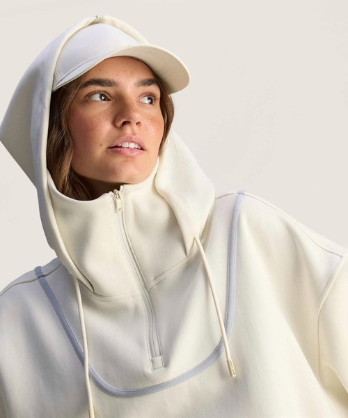 パーカー adidas By Stella McCartney ペプラム フーディー / ハーフジップ / アディダス adidas レディース adidas by Stella McCartney パーカー By ペプラム フーディー