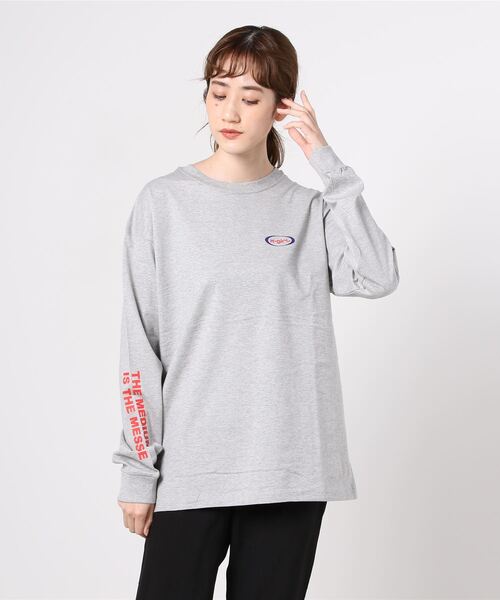 「X-girl」 長袖カットソー ONE SIZE アッシュ レディース_画像3