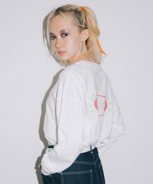 「X-girl」 長袖カットソー ONE SIZE アッシュ レディース_画像9