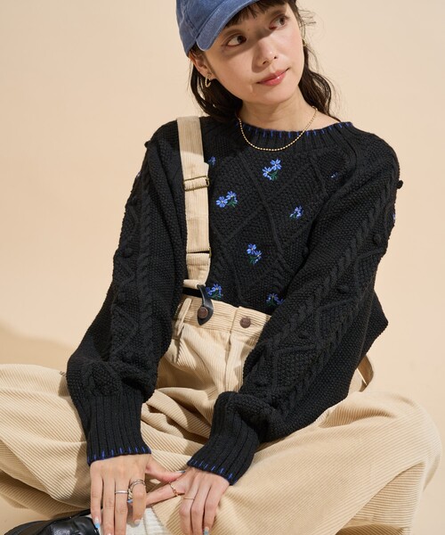 FREAK'S STORE（フリークスストア） ニット セーター 花刺繍 ニット