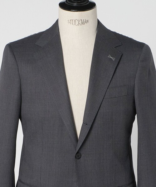 GREEN LABEL RELAXING スーツ 110 ダークグリーンチェック UNITED ARROWS green label relaxing｜REDA チョークストライプ