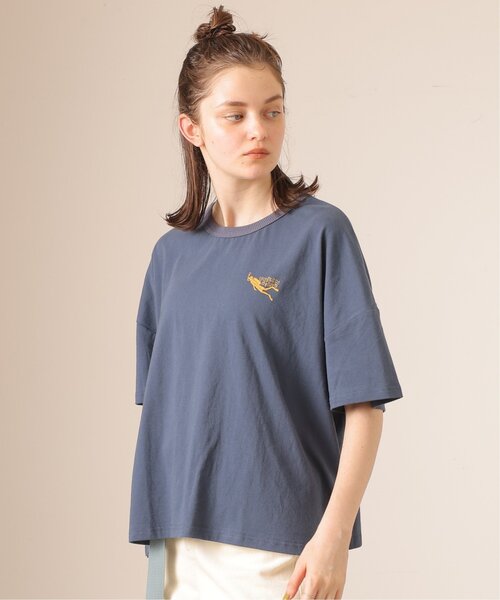 「DOUBLE NAME」 半袖Tシャツ FREE ネイビー レディース_画像3