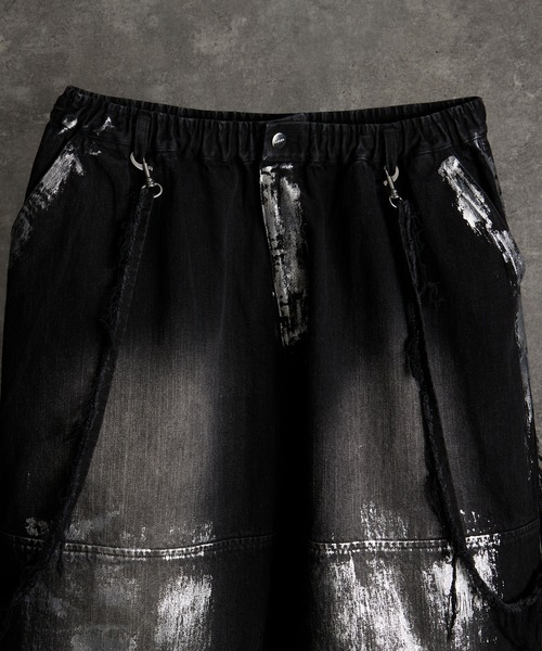 「ADRER」 加工デニムパンツ M ブラック メンズ