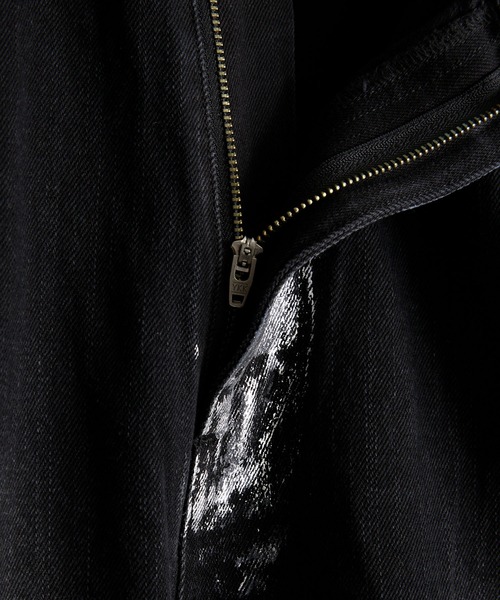 「ADRER」 加工デニムパンツ M ブラック メンズ