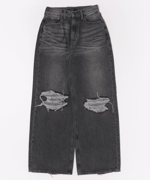 EMODA（エモダ） ダメージ加工デニムパンツ MEDIUM グレー レディース