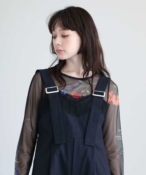 Sugar spoon（シュガースプーン） サロペット オーバーオール レース