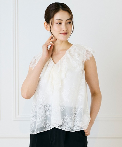 INED（イネド） ブラウス シャツ レースベスト レディース : ZOZOTOWN