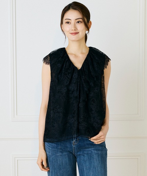INED（イネド） ブラウス シャツ レースベスト レディース : ZOZOTOWN
