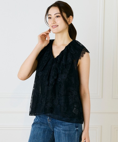INED（イネド） ブラウス シャツ レースベスト レディース : ZOZOTOWN