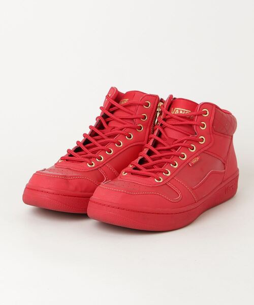 VANS（ヴァンズ） ハイカットスニーカー 28cm レッド メンズ
