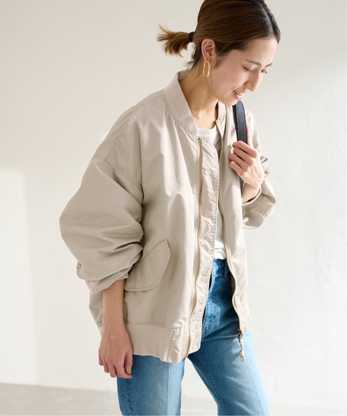 FRAMeWORK ナイロンブルゾン 36 ブラウン レディ ス 都×FRAMeWORK