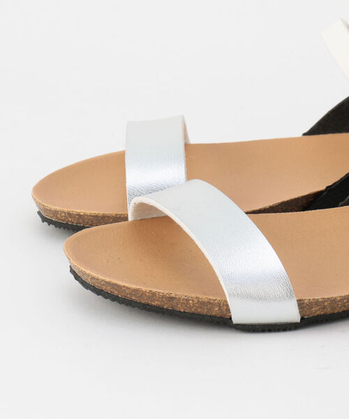 「PLAKTON」 フラットサンダル 37 シルバー レディース_画像6